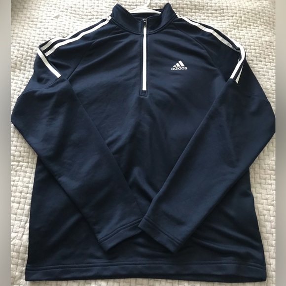Adidas Golf Dark Blue Quarter Zip Size Small - Picture 1 of 4